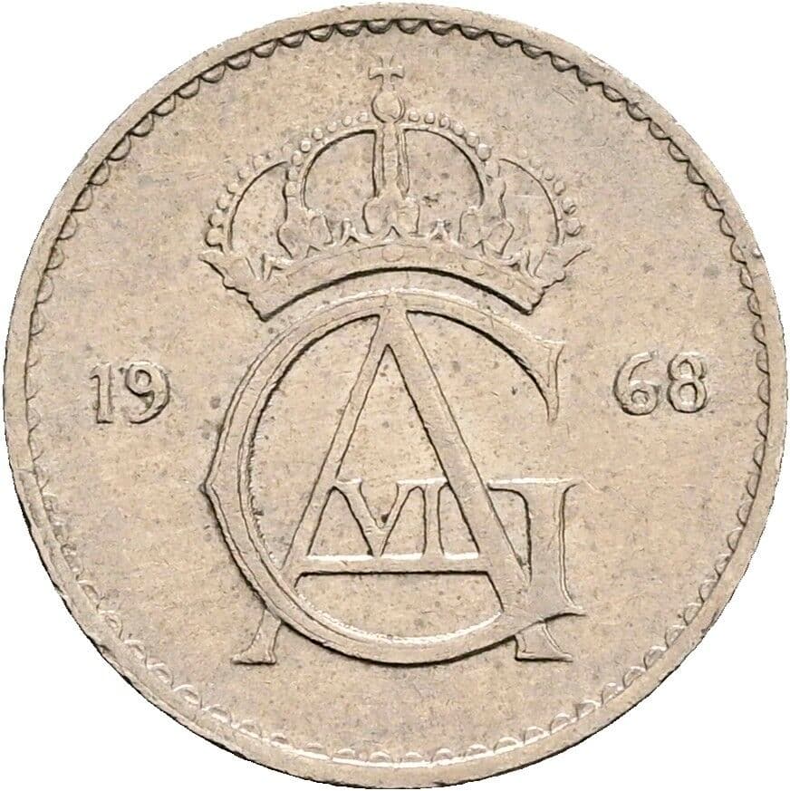 10 Öre Gustav VI. Adolf (1950-1973) 1968 – Rückseite
