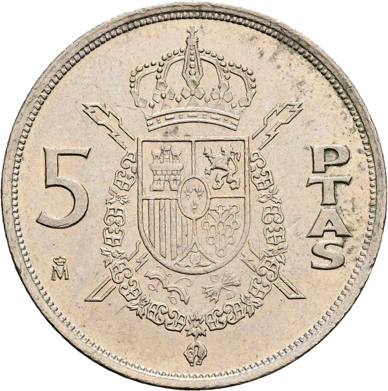 5 Pesetas Juan Carlos (1975-2014) 1984 – Rückseite