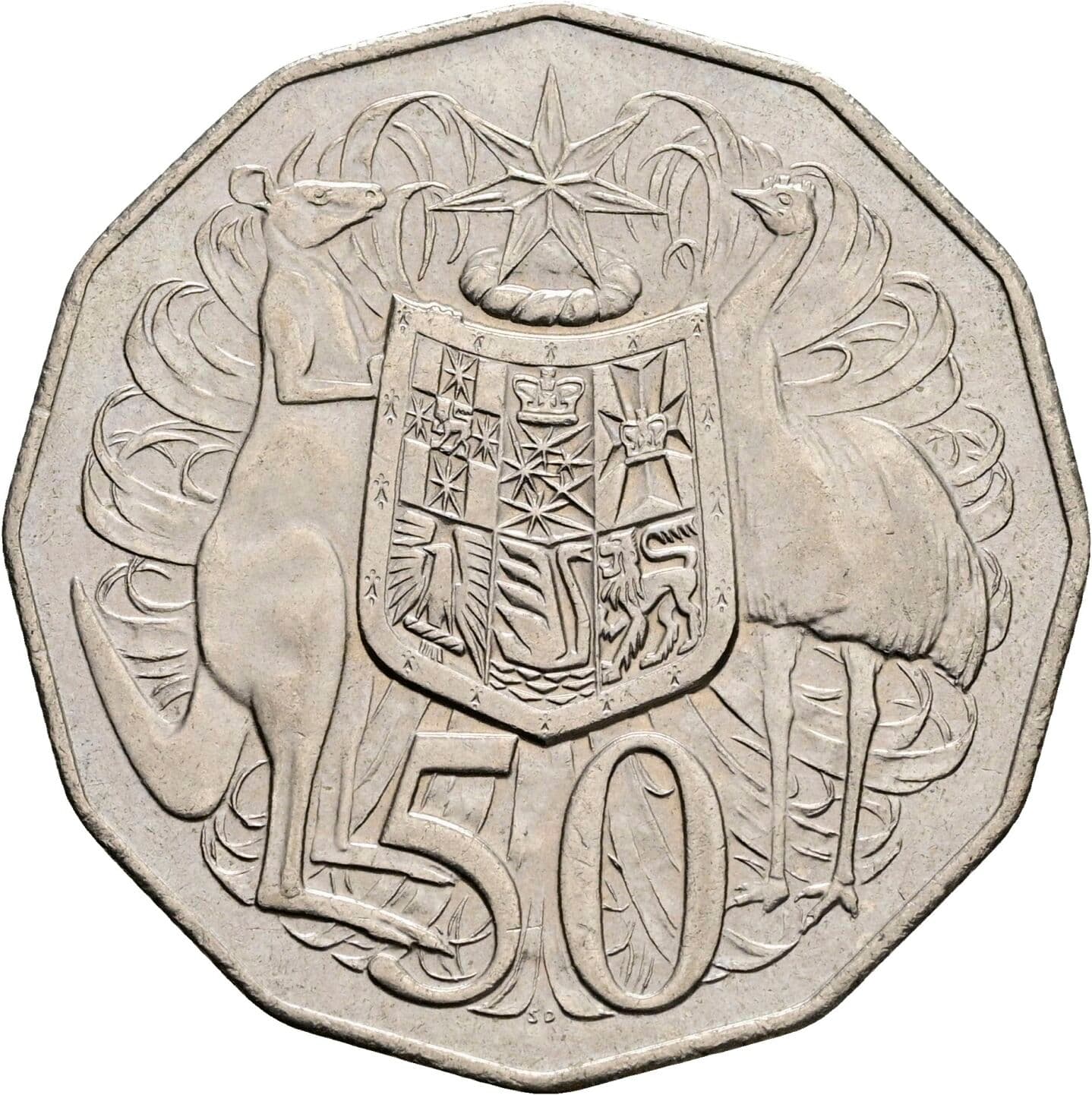 50 Cents Elisabeth II. 1952-2022 1983 – Rückseite
