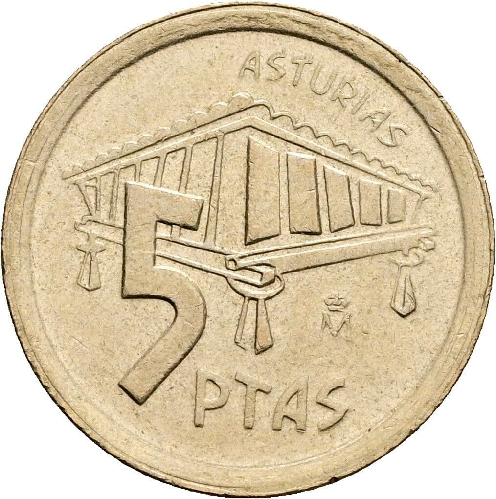 5 Pesetas 1995 – Vorderseite