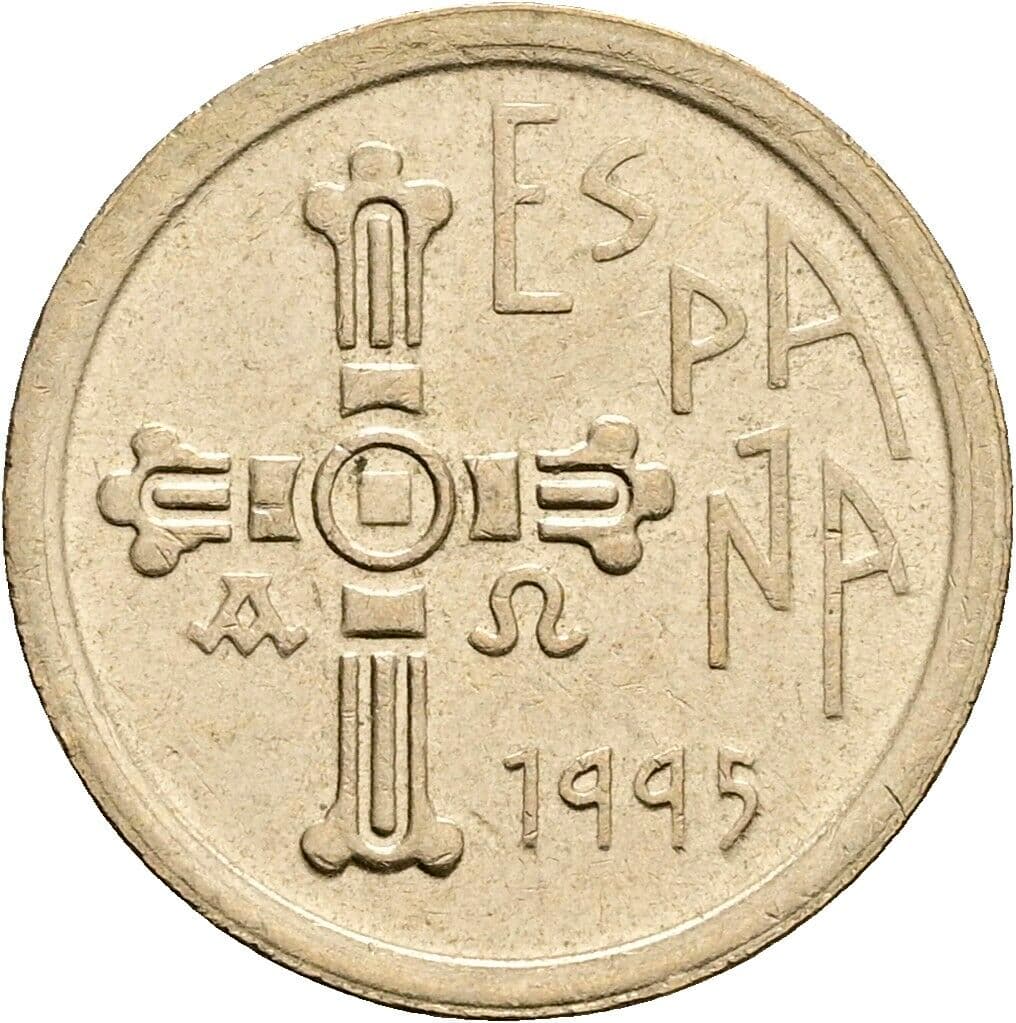 5 Pesetas 1995 – Rückseite