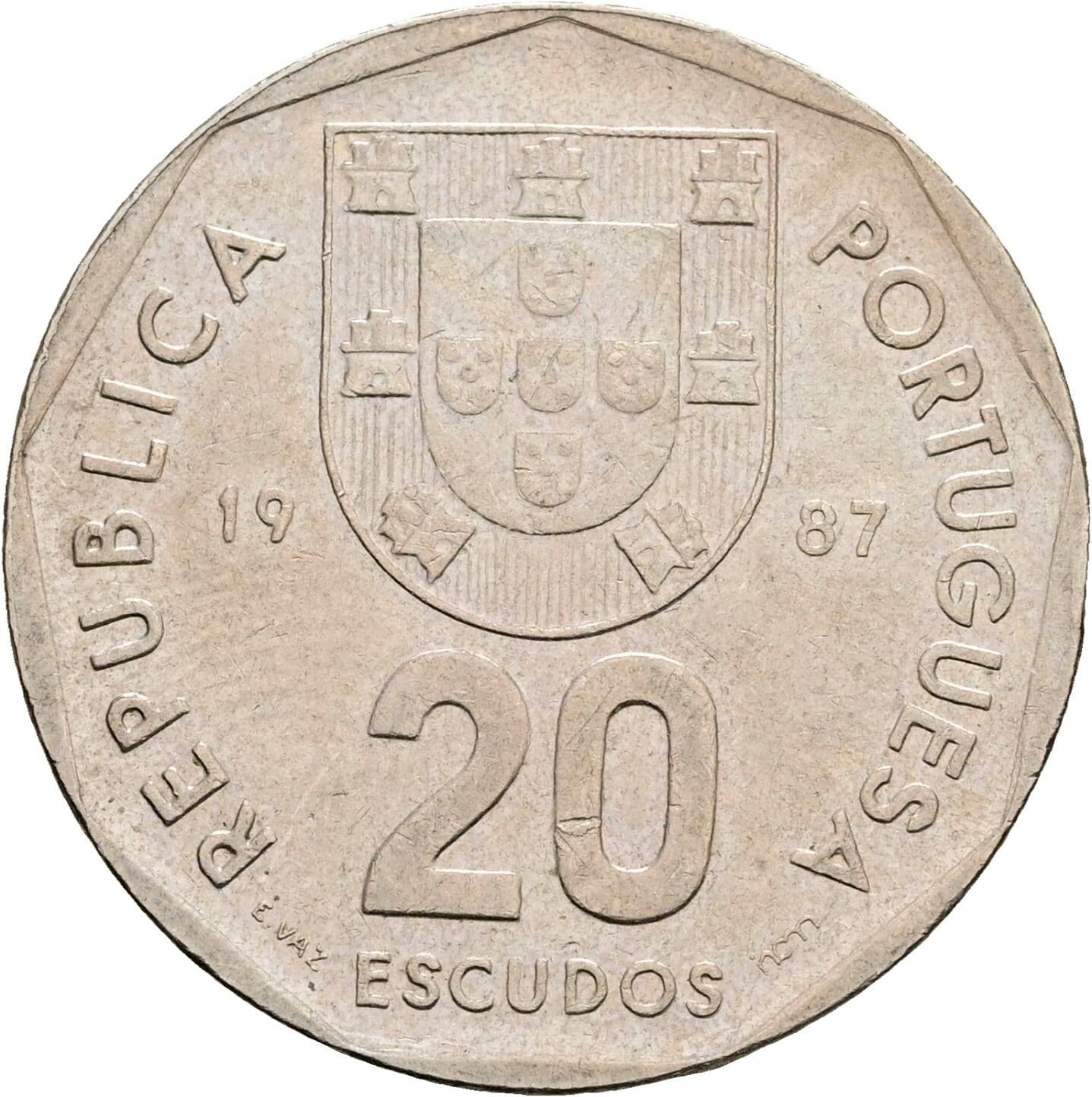20 Escudos 1987 – Vorderseite