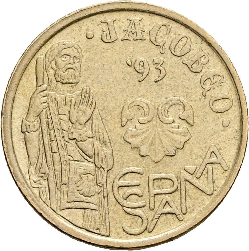 5 Pesetas 1993 – Rückseite