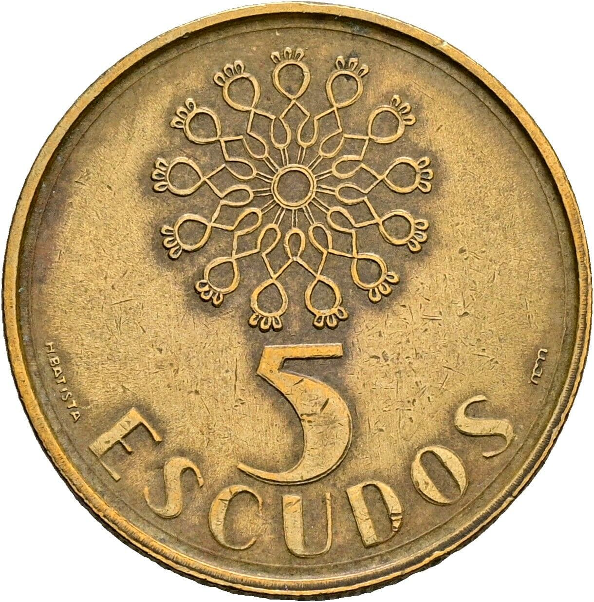 5 Escudos 1987 – Vorderseite