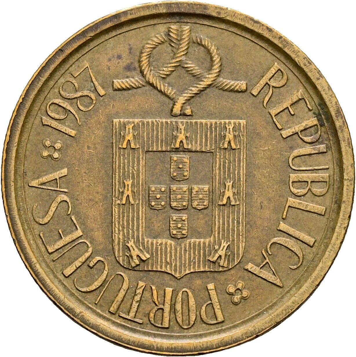 5 Escudos 1987 – Rückseite