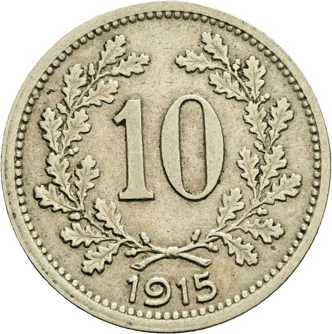 10 Heller Franz Joseph I. 1848-1916 1915 – Vorderseite