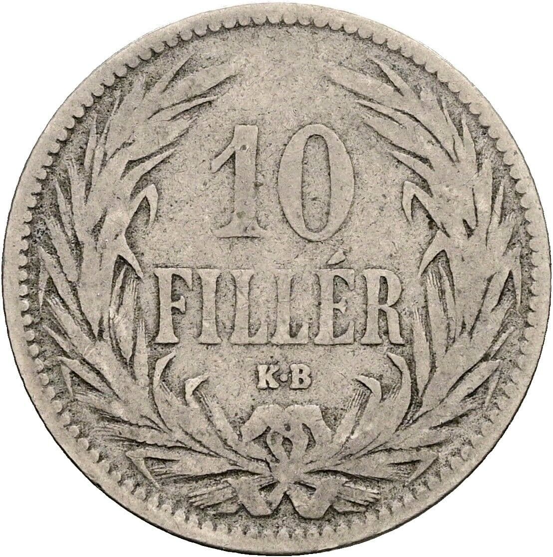 10 Filler Franz Joseph I. 1848-1916 1892 KB – Vorderseite