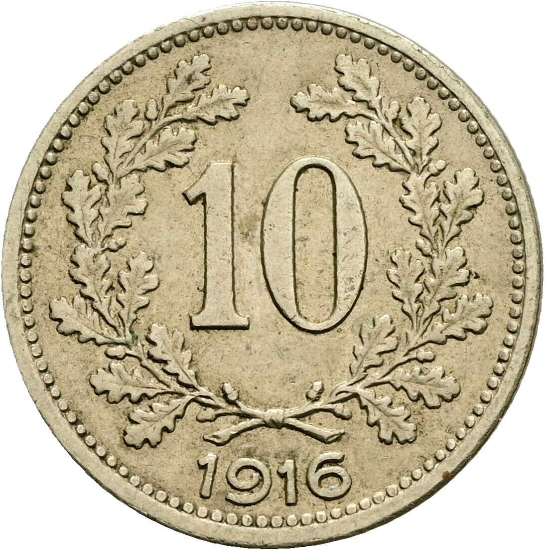 10 Heller Franz Joseph I. 1848-1916 1916 – Vorderseite