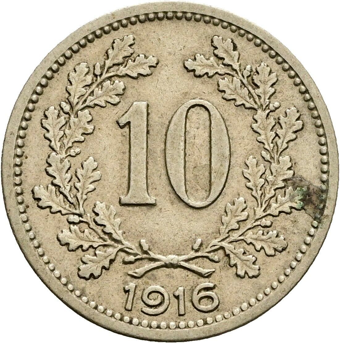 10 Heller Franz Joseph I. 1848-1916 1916 – Vorderseite