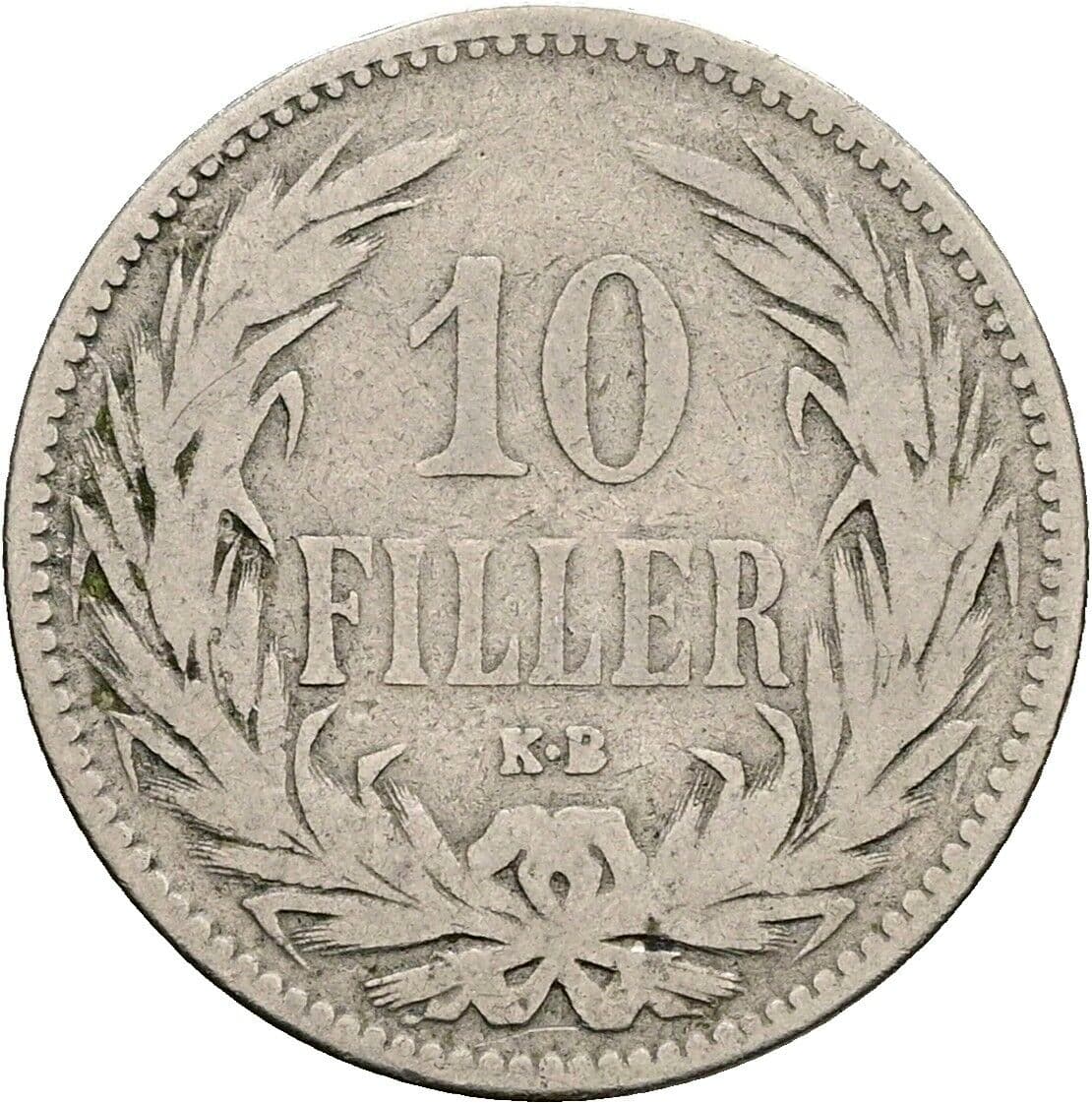 10 Filler Franz Joseph I. 1848-1916 1892 KB, Kremnitz – Vorderseite