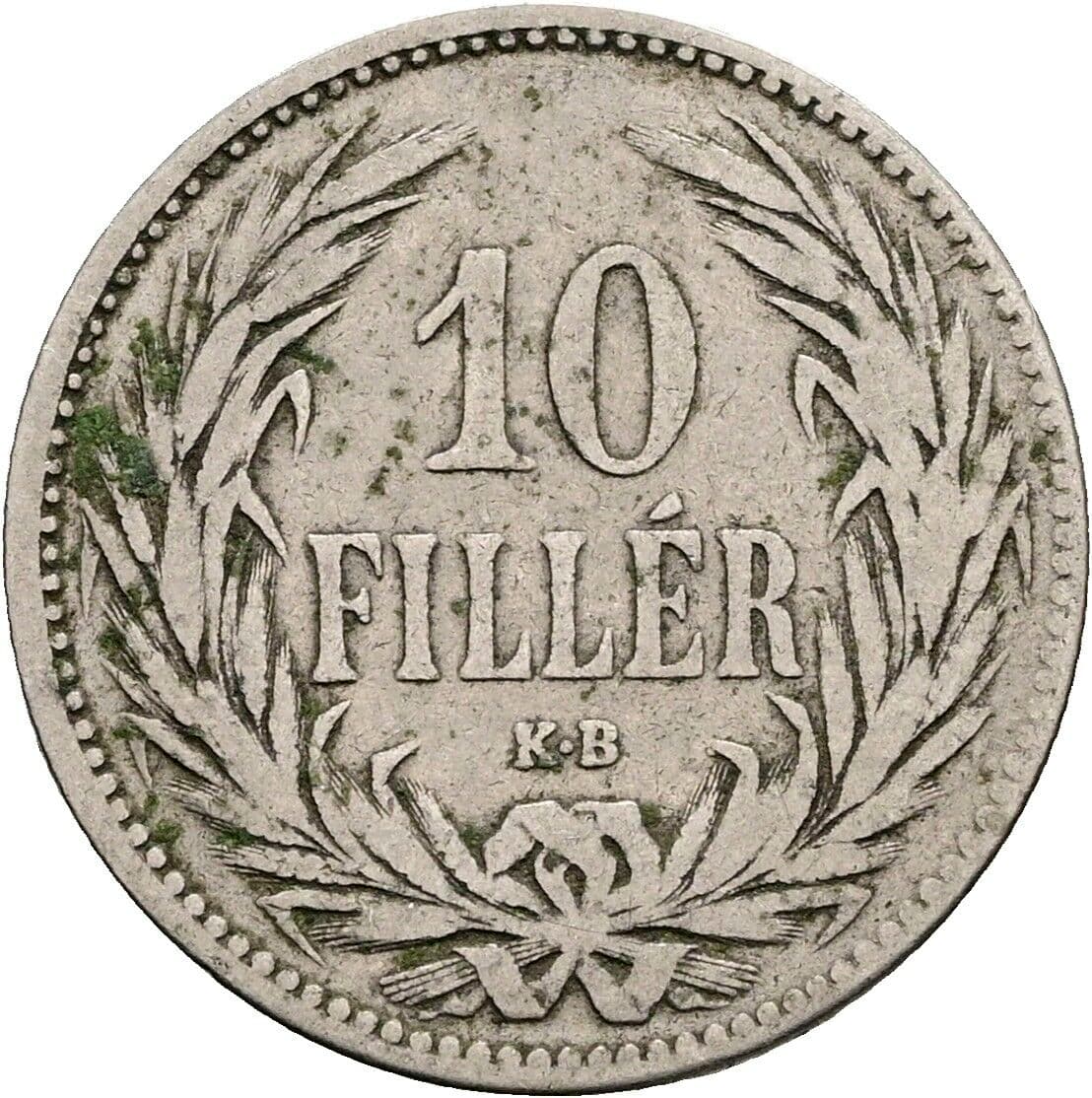 10 Filler Franz Joseph I. 1848-1916 1892 KB, Kremnitz – Vorderseite