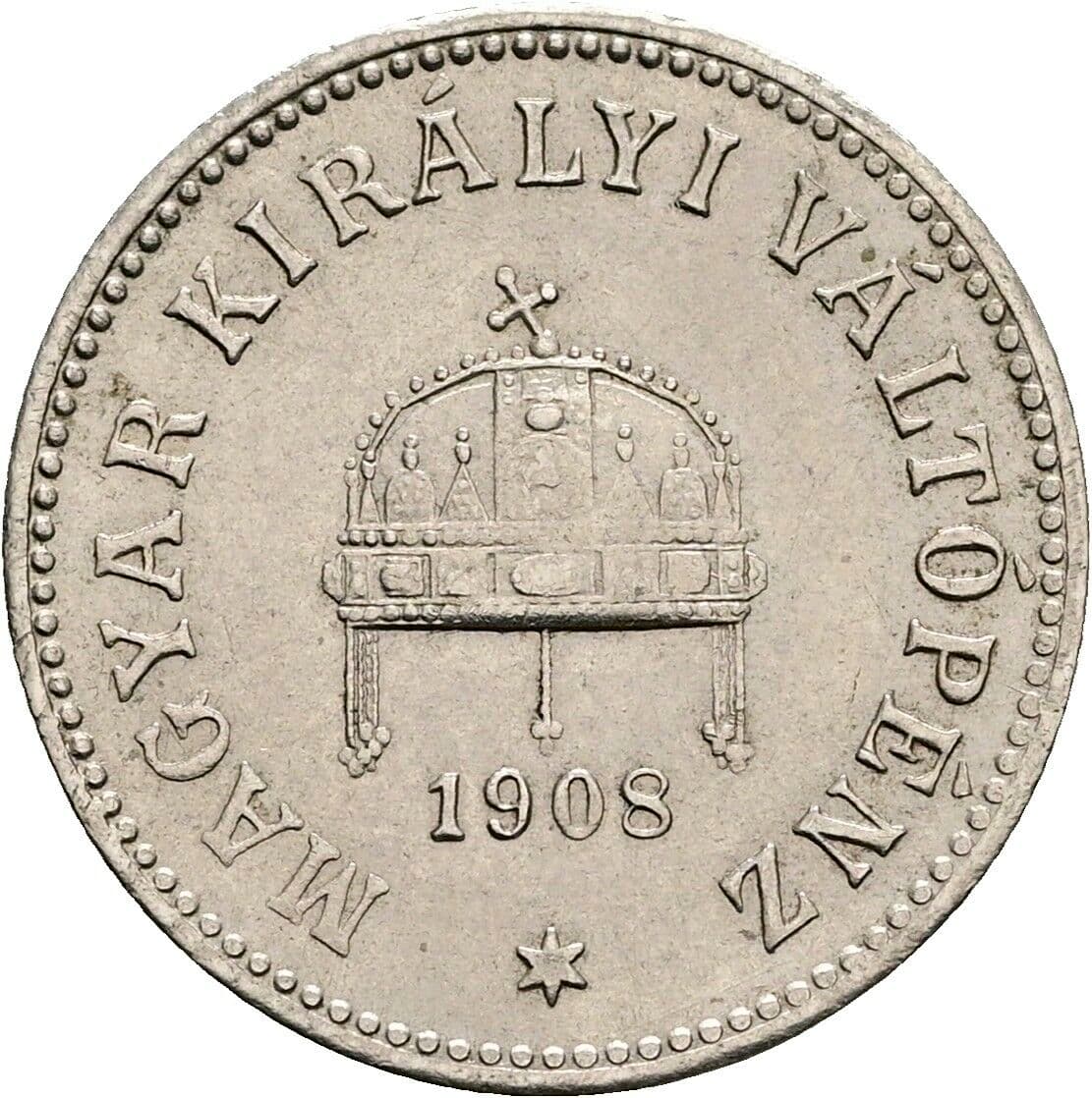 10 Filler Franz Joseph I. 1848-1916 1908 KB, Kremnitz – Rückseite