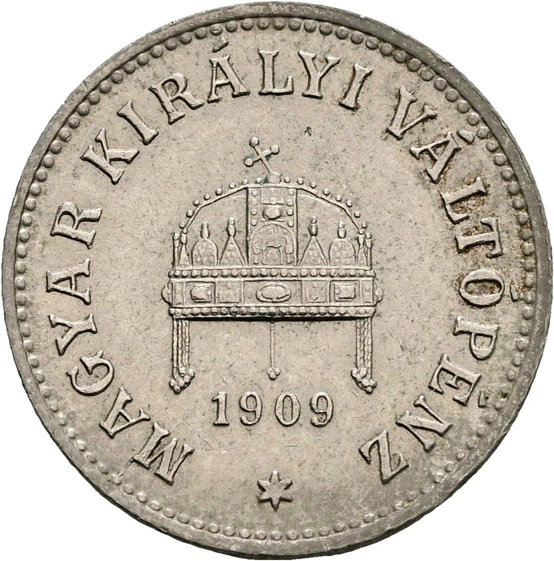 10 Filler Franz Joseph I. 1848-1916 1909 KB, Kremnitz – Rückseite