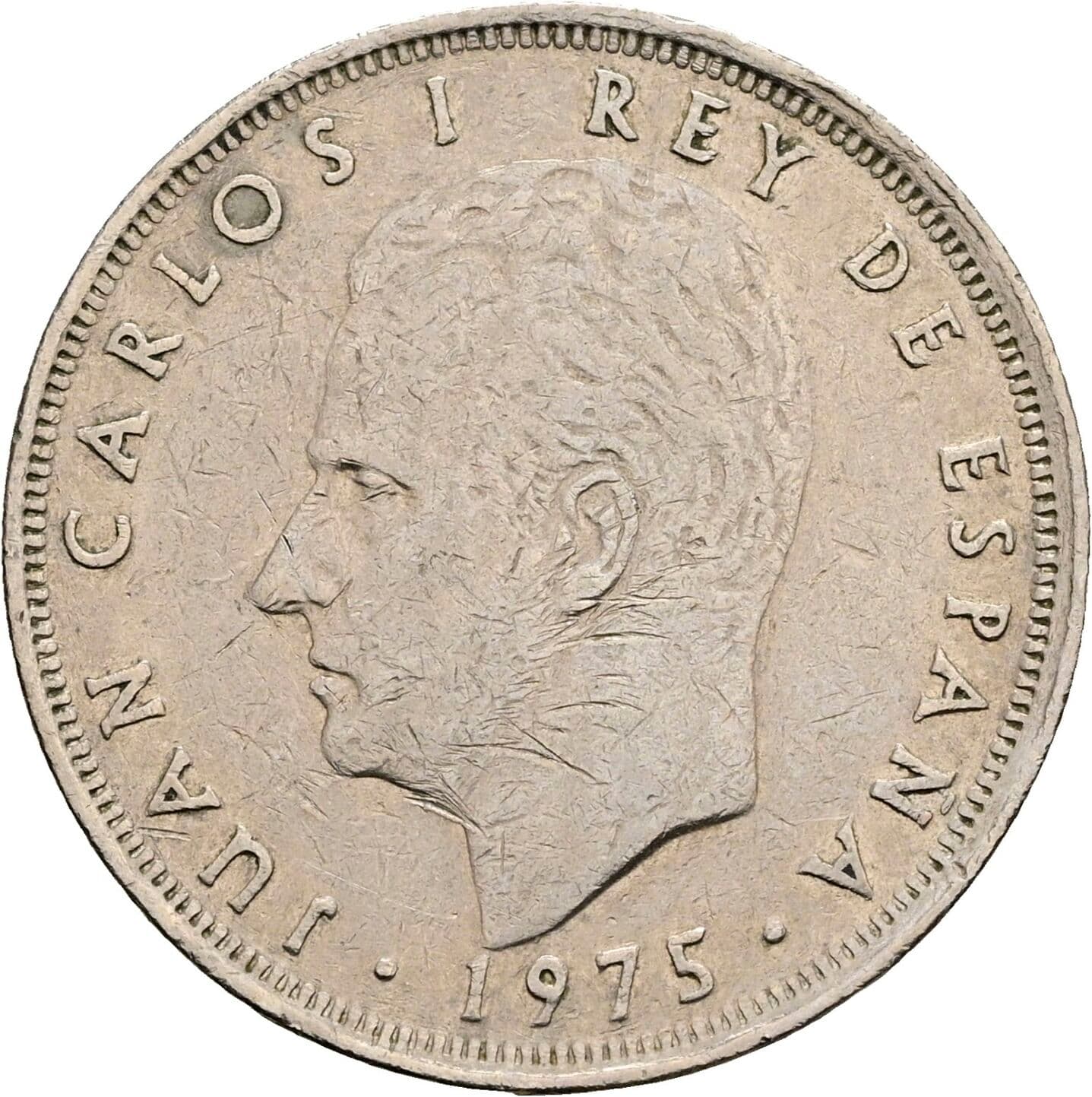 25 Pesetas Juan Carlos I (1975-2014) 1975 – Vorderseite