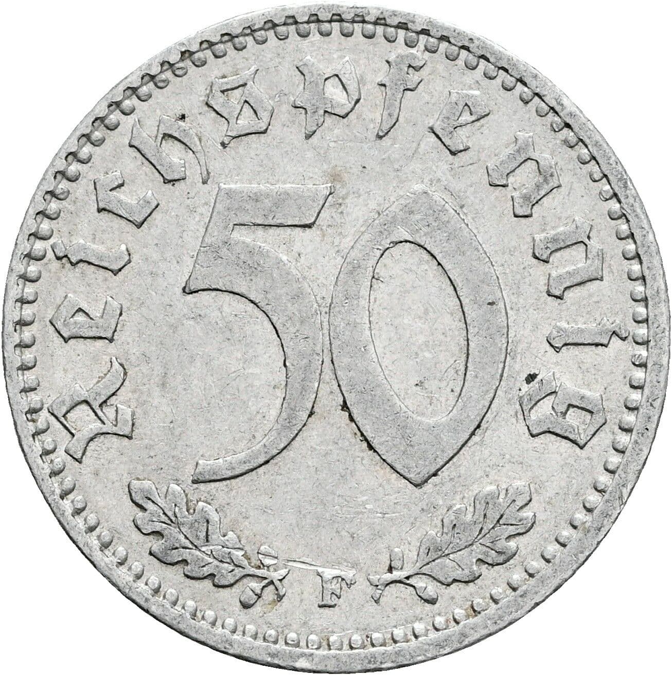 50 Reichspfennig 1944 F – Vorderseite