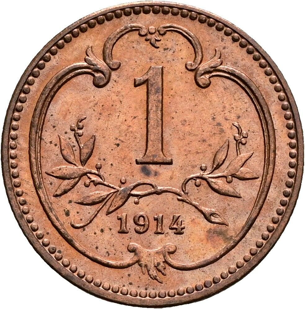 1 Heller Franz Joseph I. 1848-1916 1914 – Vorderseite