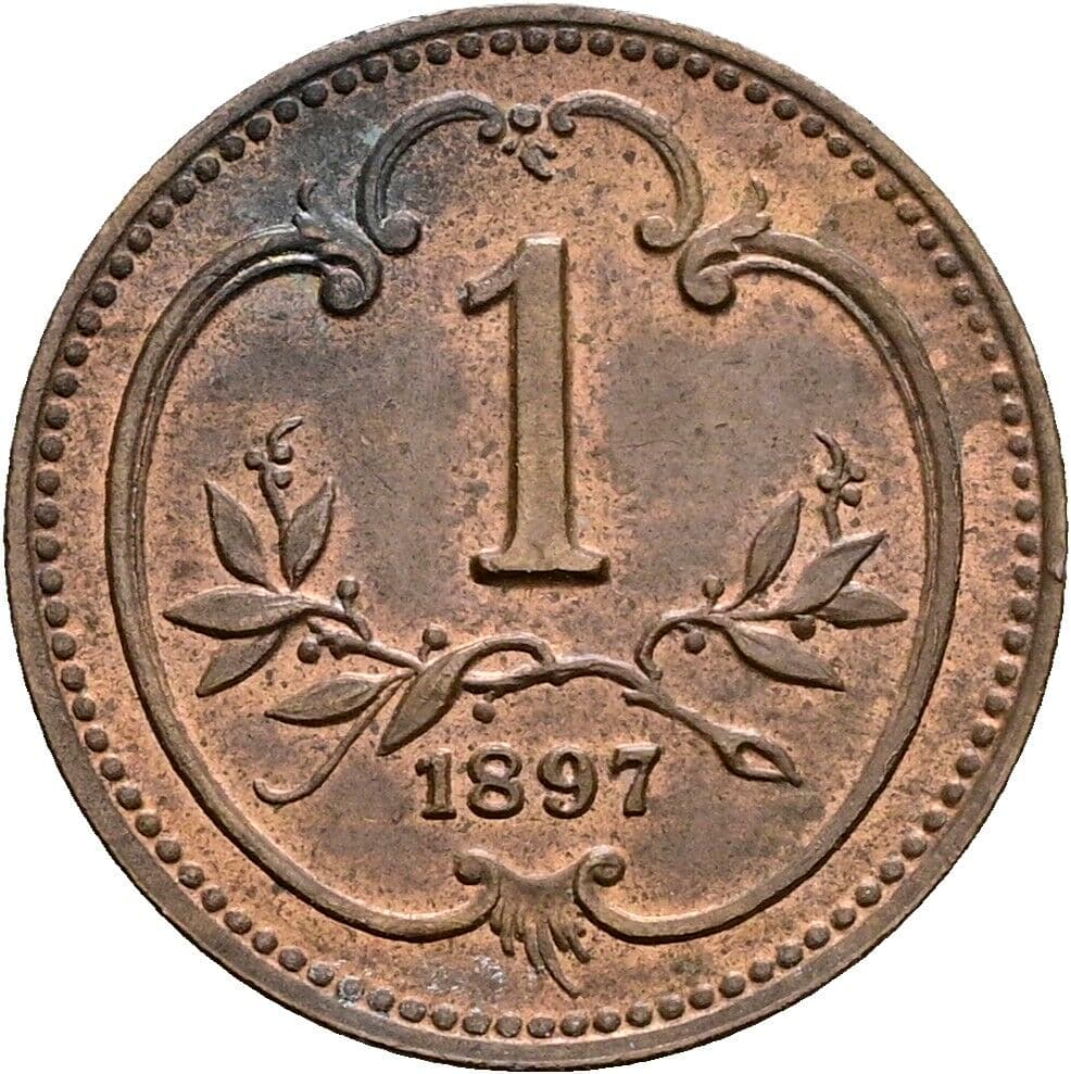 1 Heller Franz Joseph I. 1848-1916 1897 – Vorderseite