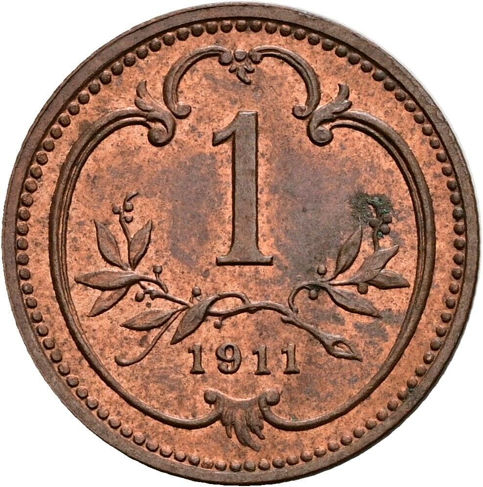 1 Heller Franz Joseph I. 1848-1916 1911 – Vorderseite
