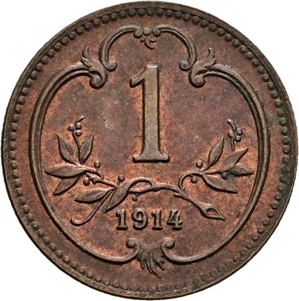 1 Heller Franz Joseph I. 1848-1916 1914 – Vorderseite