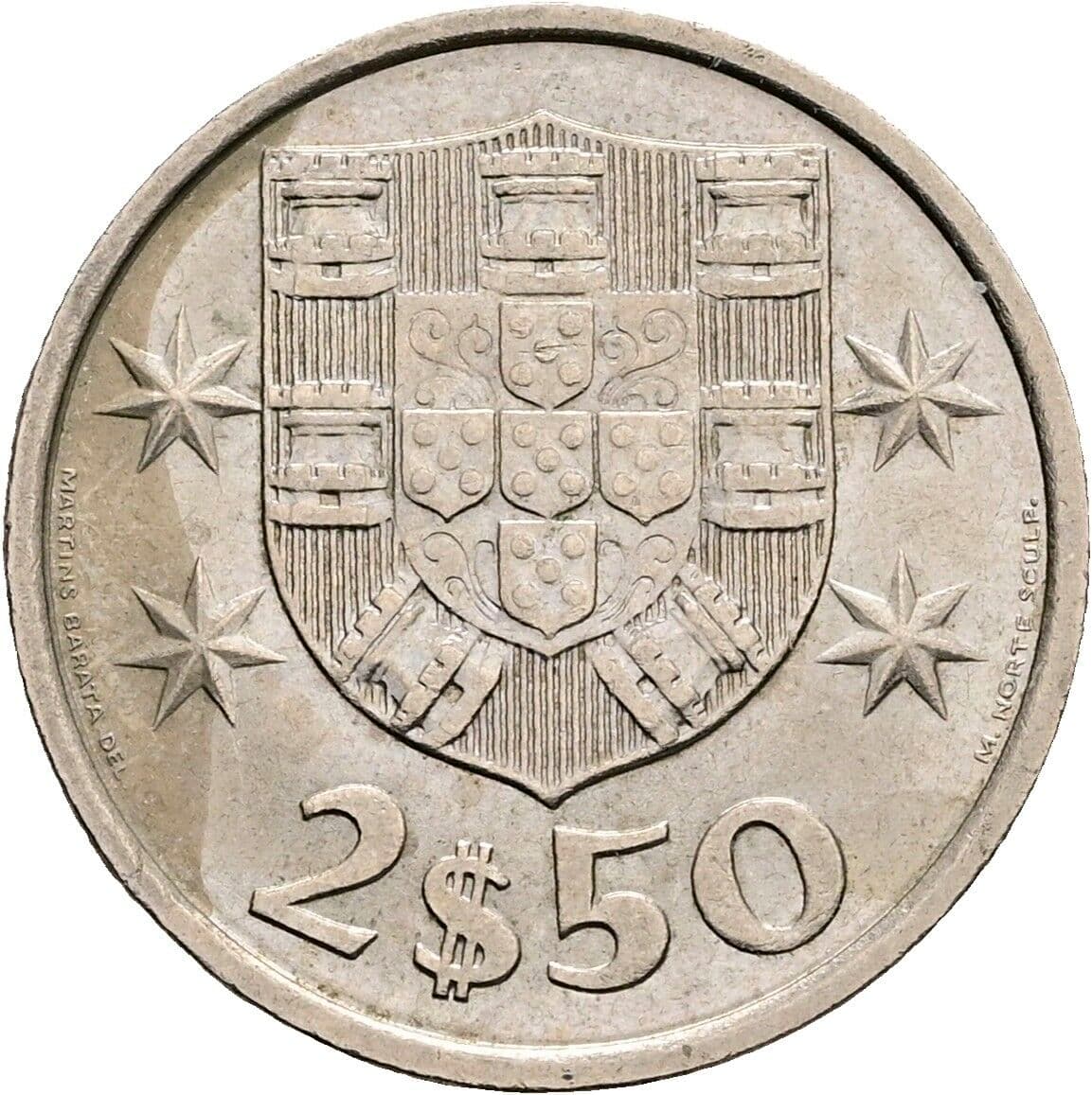 2 1/2 Escudos 1984 – Rückseite