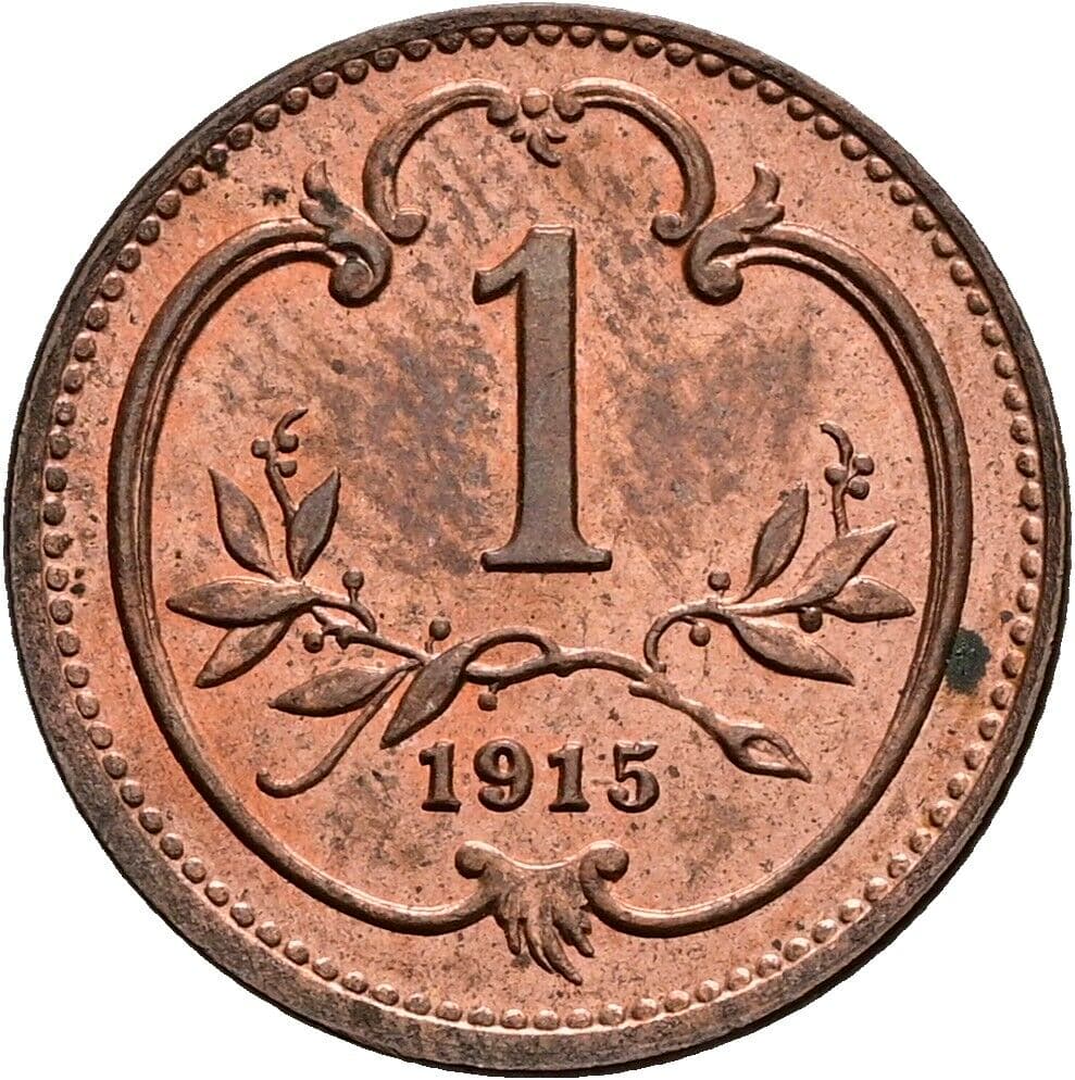 1 Heller Franz Joseph I. 1848-1916 1915 – Vorderseite