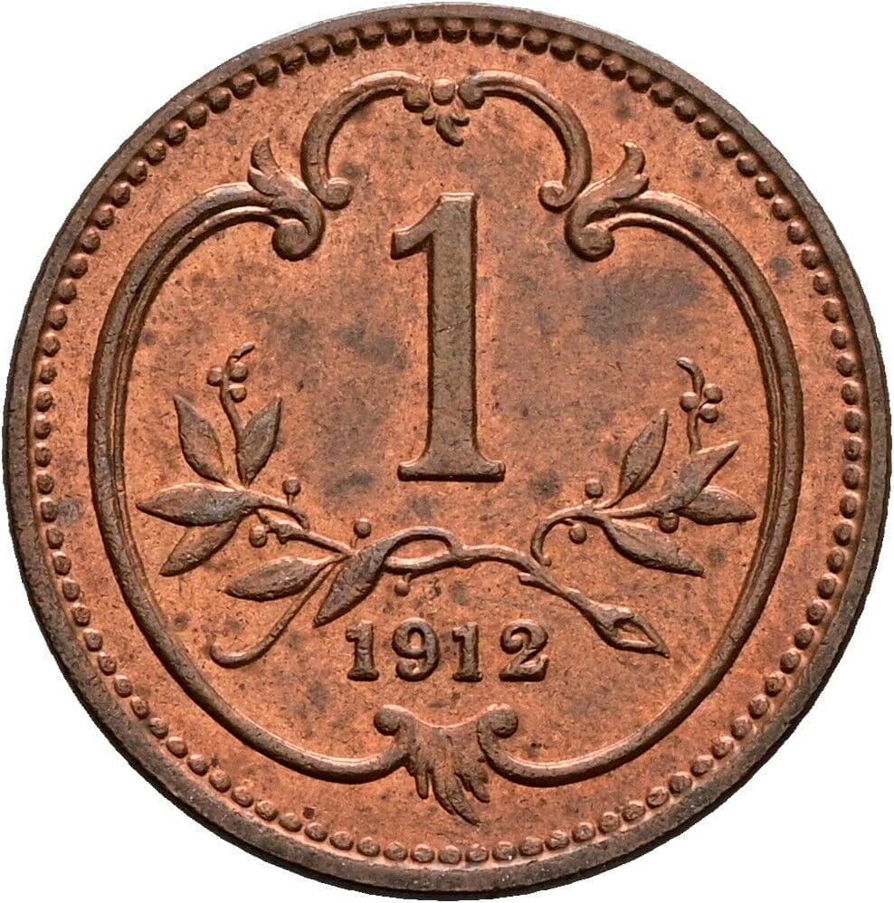 1 Heller Franz Joseph I. 1848-1916 1912 – Vorderseite