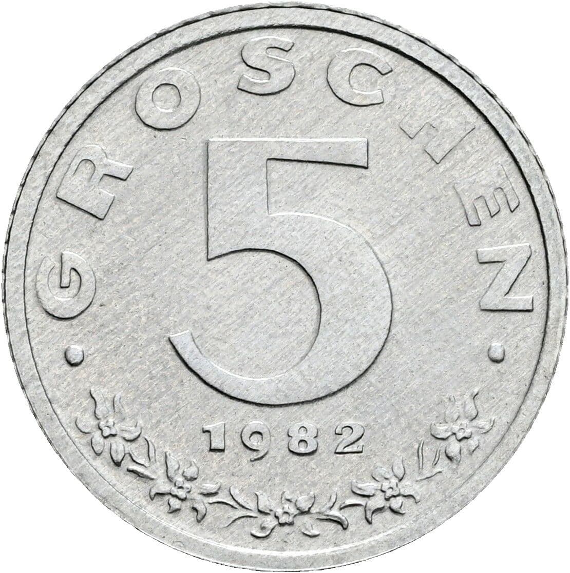 5 Groschen 1982 – Vorderseite