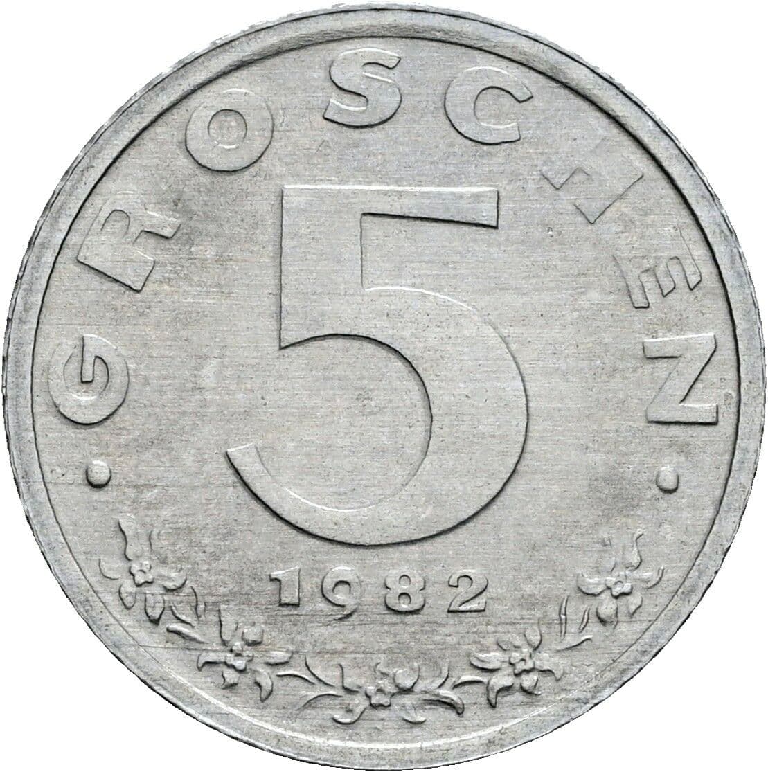 5 Groschen 1982 – Vorderseite