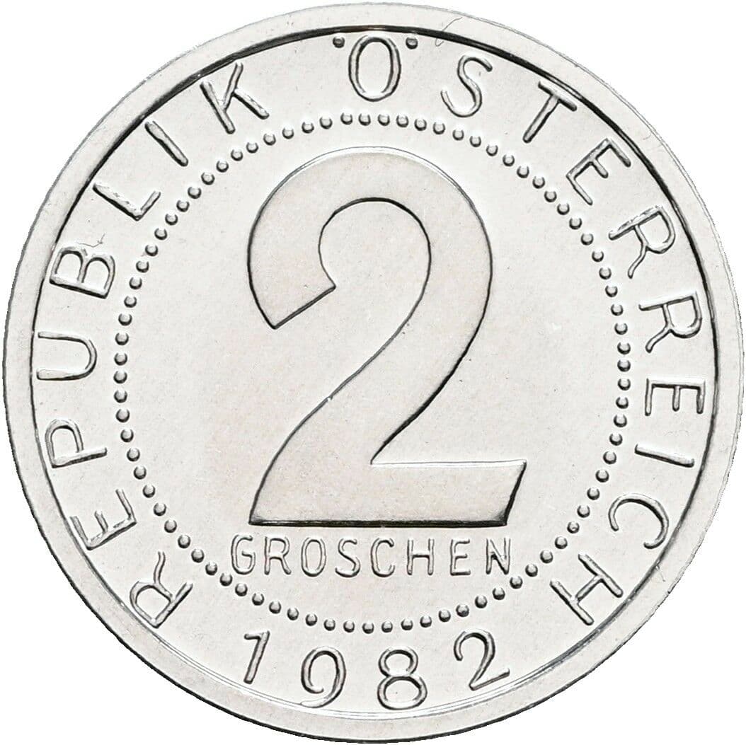2 Groschen 1982 – Vorderseite