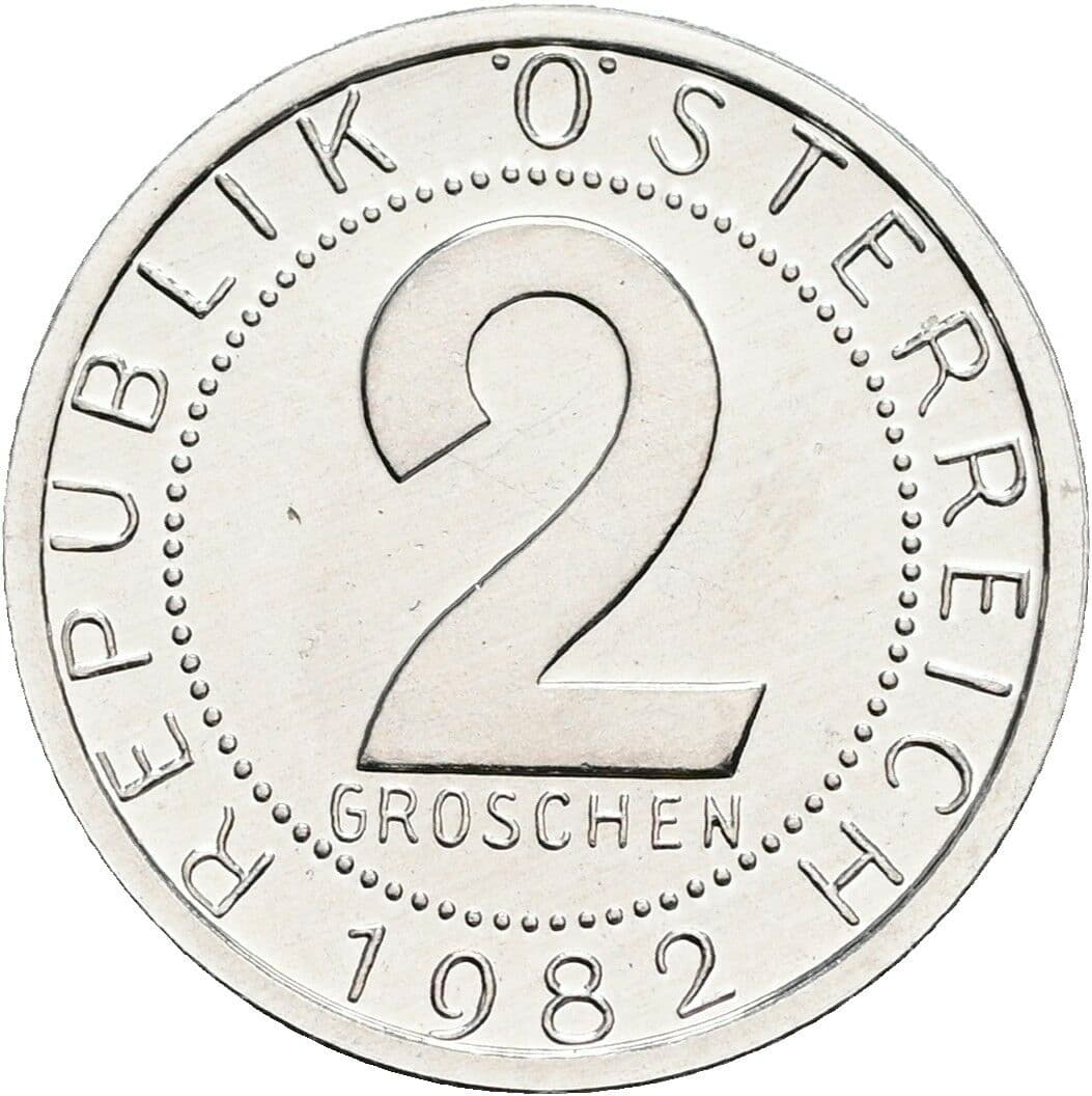 2 Groschen 1982 – Vorderseite