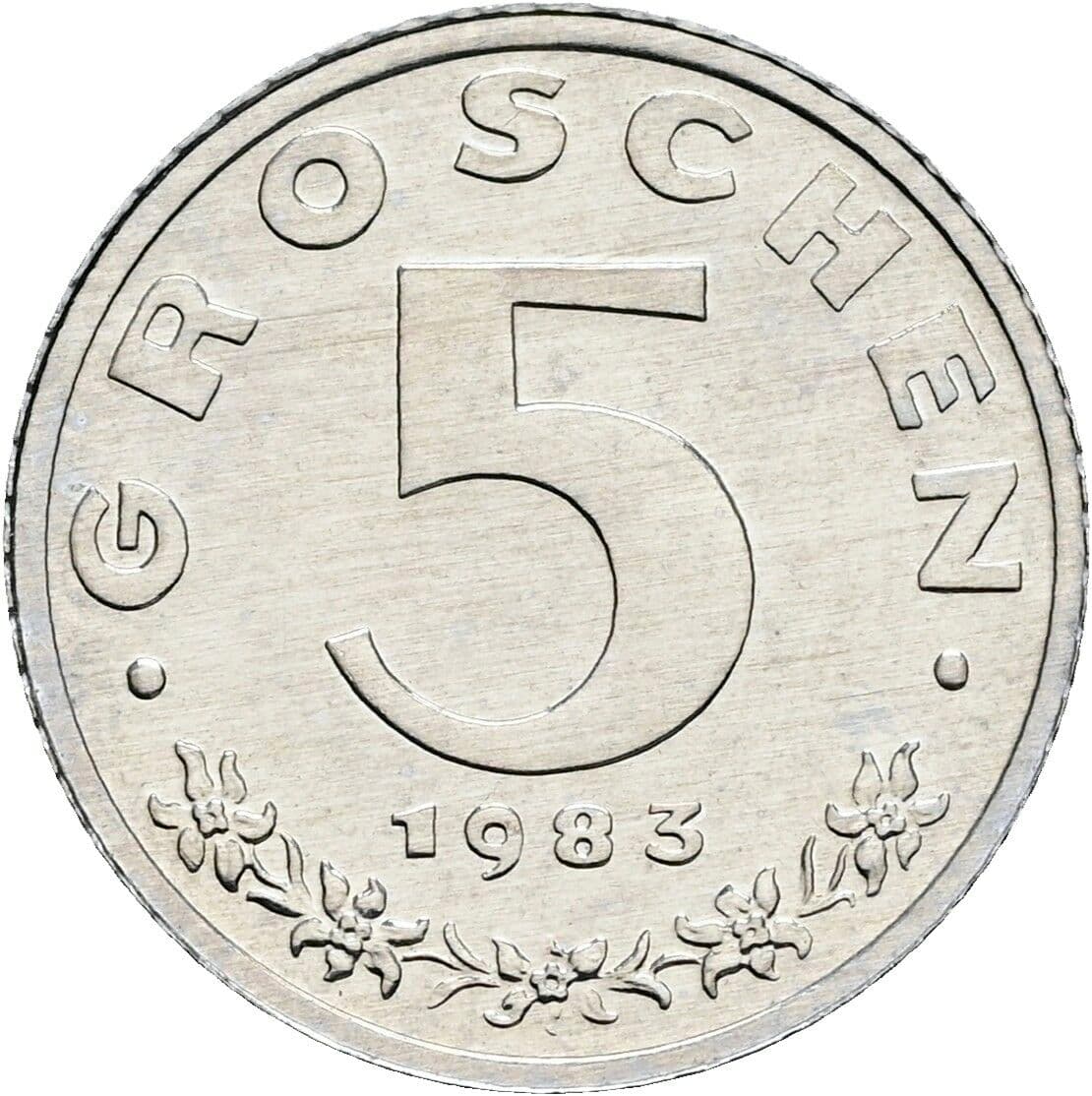 5 Groschen 1983 – Vorderseite