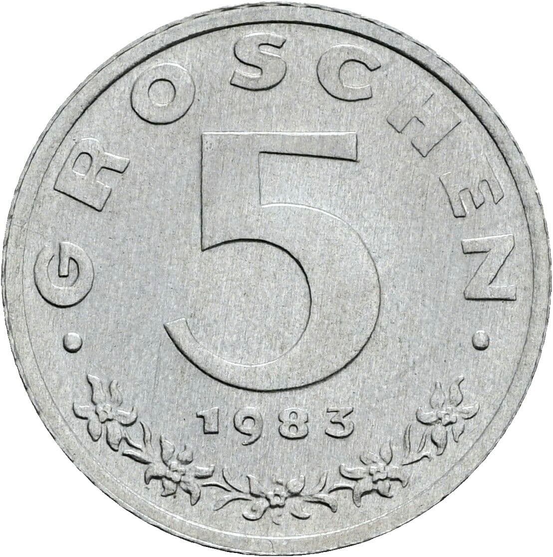 5 Groschen 1983 – Vorderseite