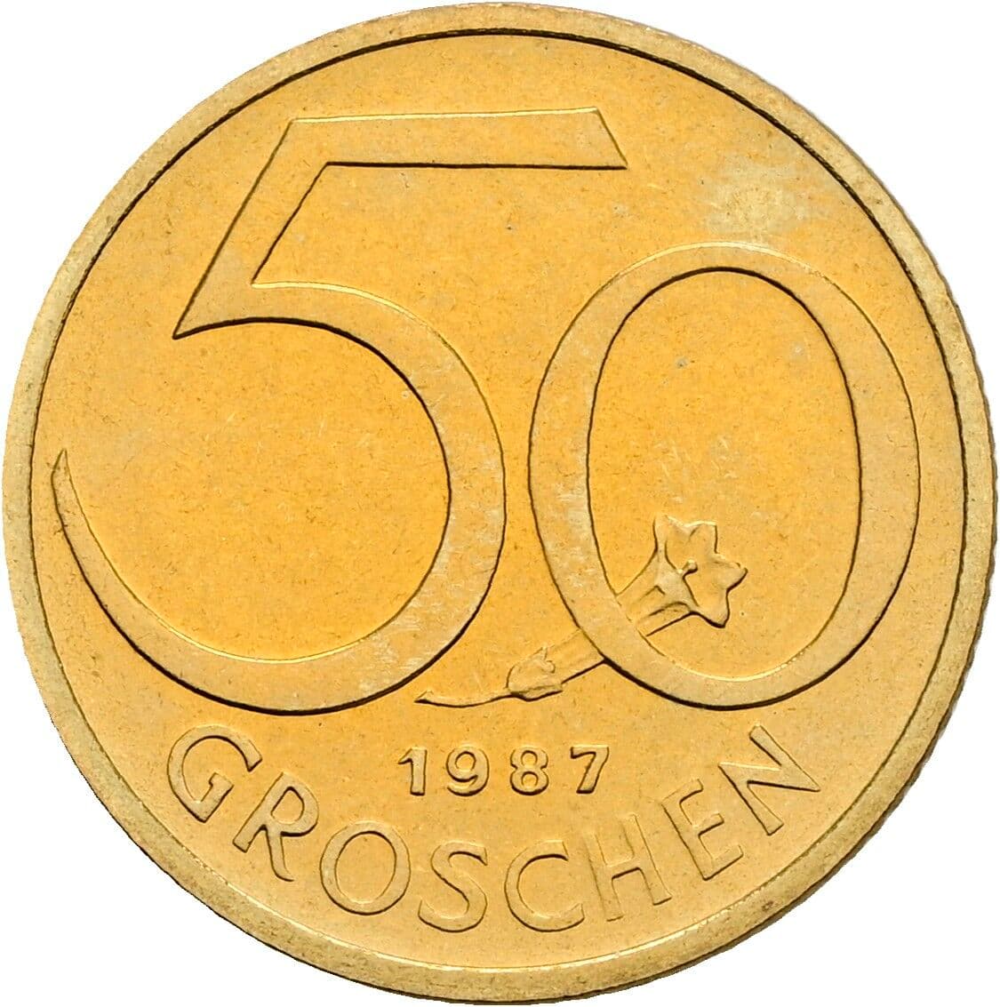 50 Groschen 1987 – Vorderseite