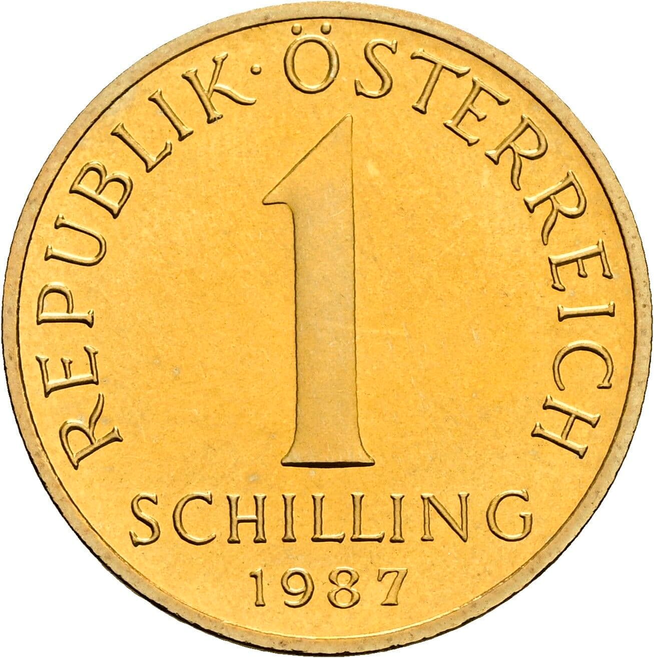 1 Schilling 1987 – Vorderseite