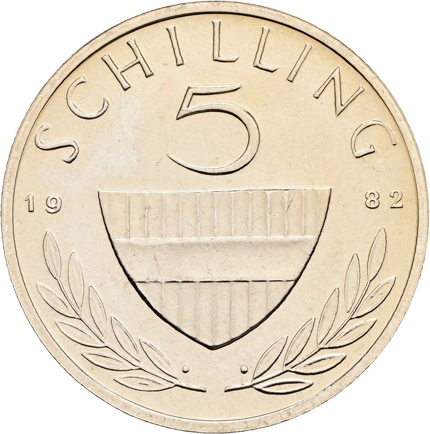 5 Schilling 1982 – Vorderseite
