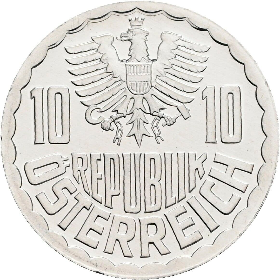 10 Groschen 1987 – Rückseite