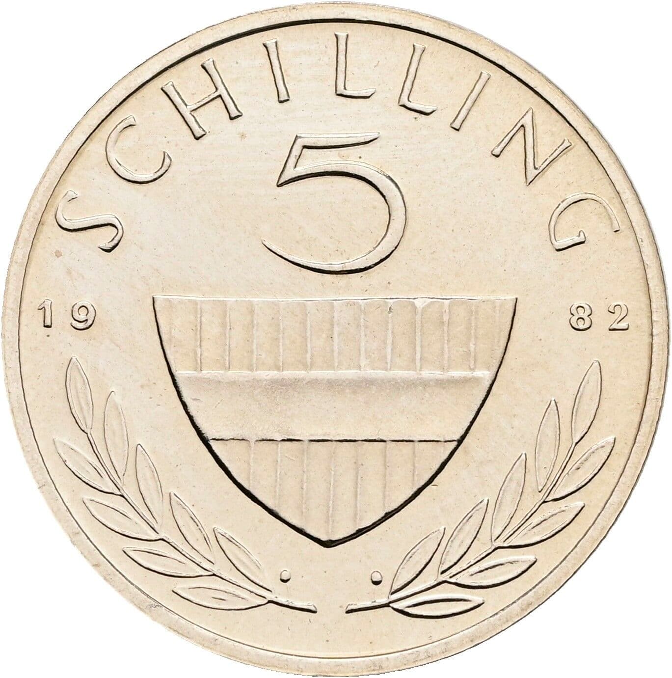 5 Schilling 1982 – Vorderseite