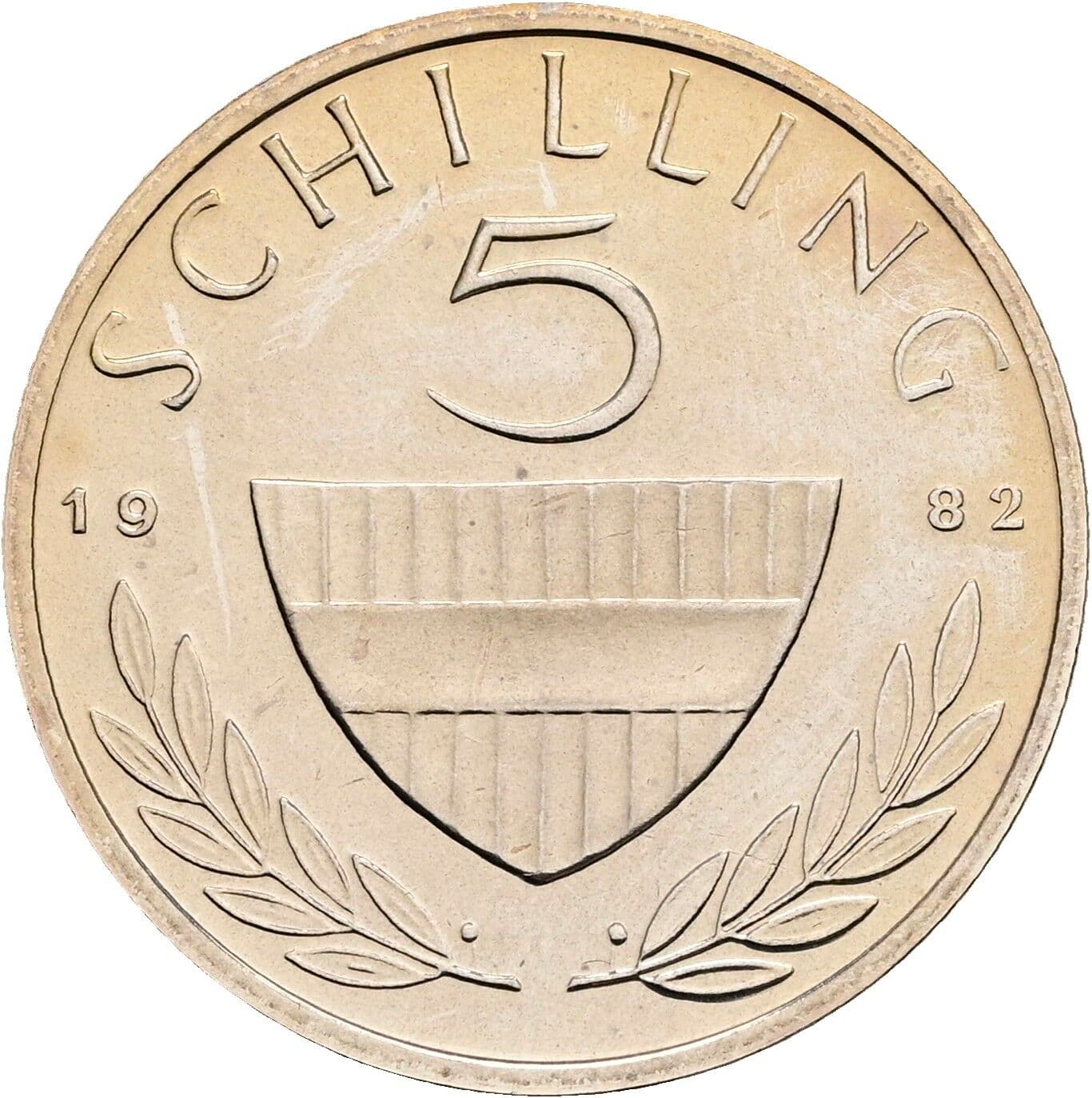 5 Schilling 1982 – Vorderseite