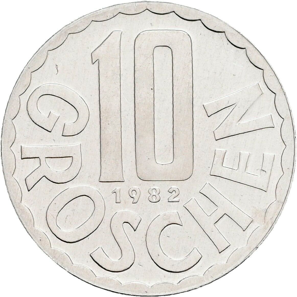 10 Groschen 1982 – Vorderseite