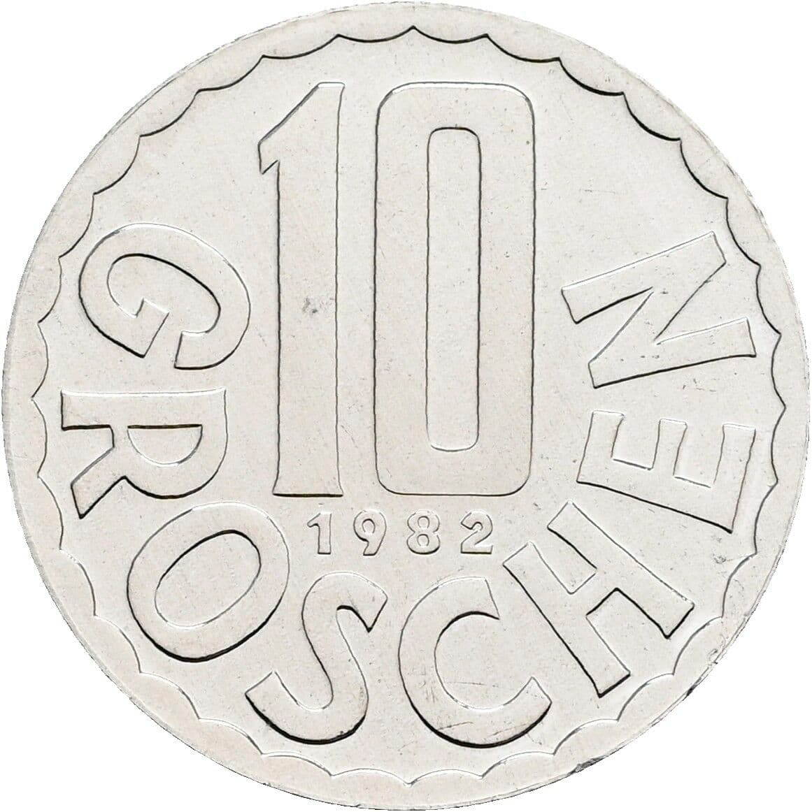 10 Groschen 1982 – Vorderseite