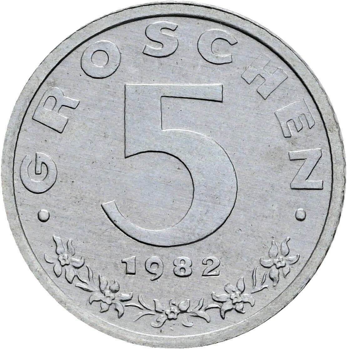 5 Groschen 1982 – Vorderseite