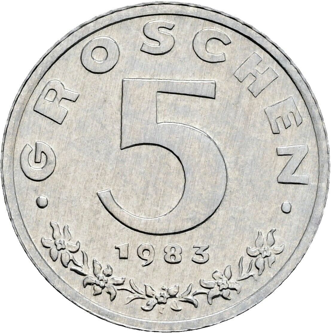 5 Groschen 1983 – Vorderseite