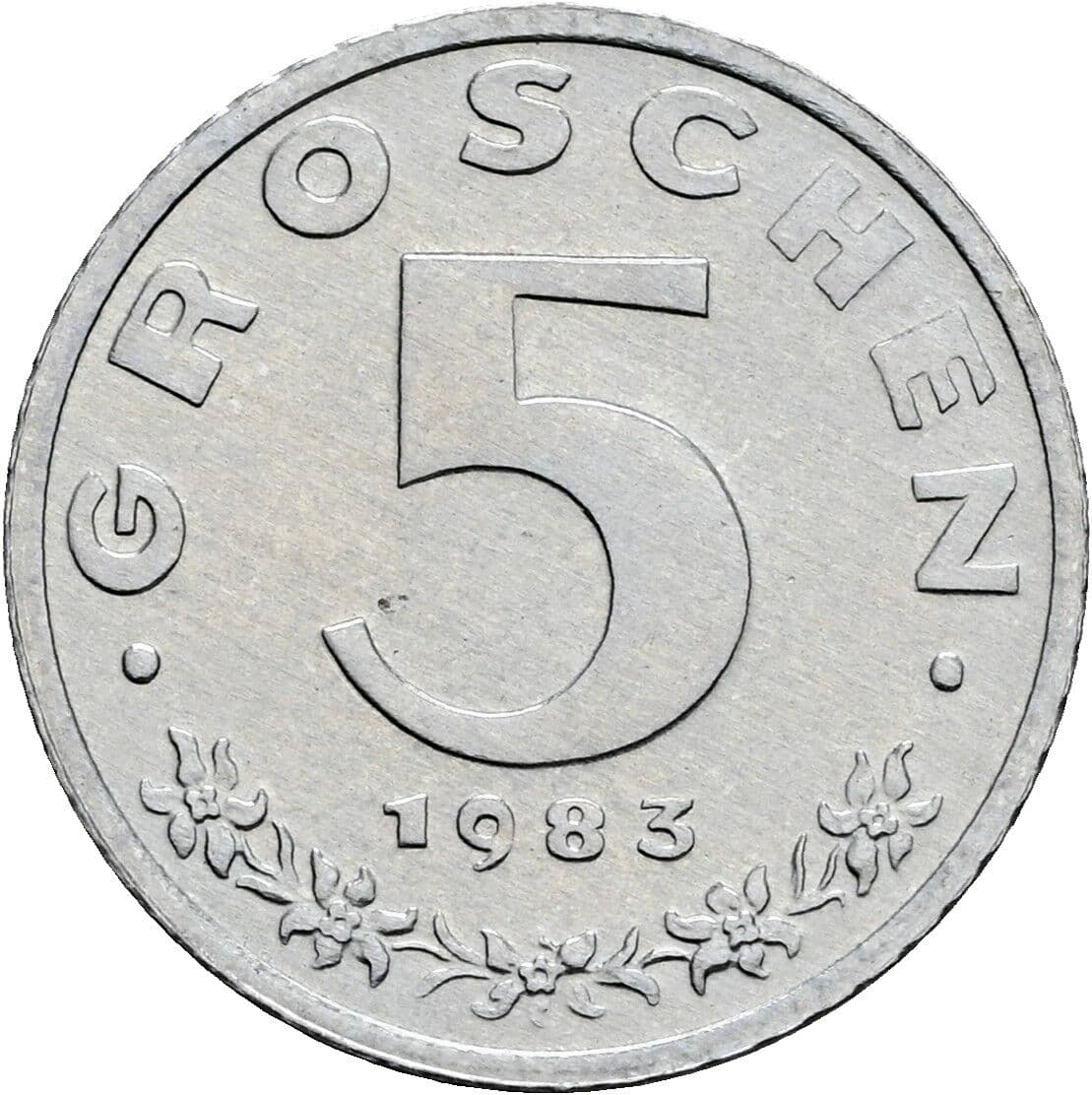 5 Groschen 1983 – Vorderseite