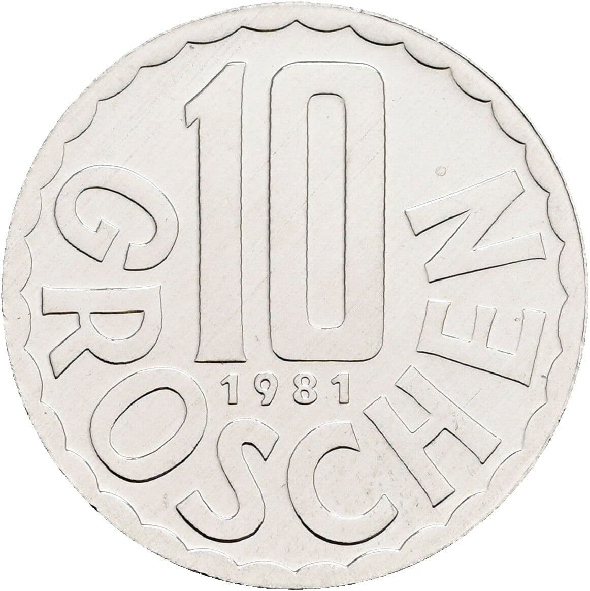 10 Groschen 1981 – Vorderseite