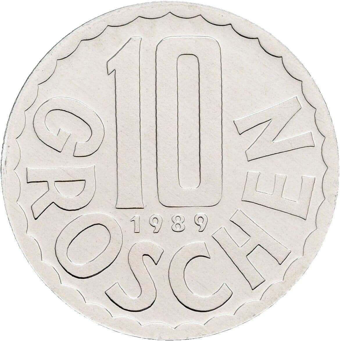 10 Groschen 1989 – Vorderseite
