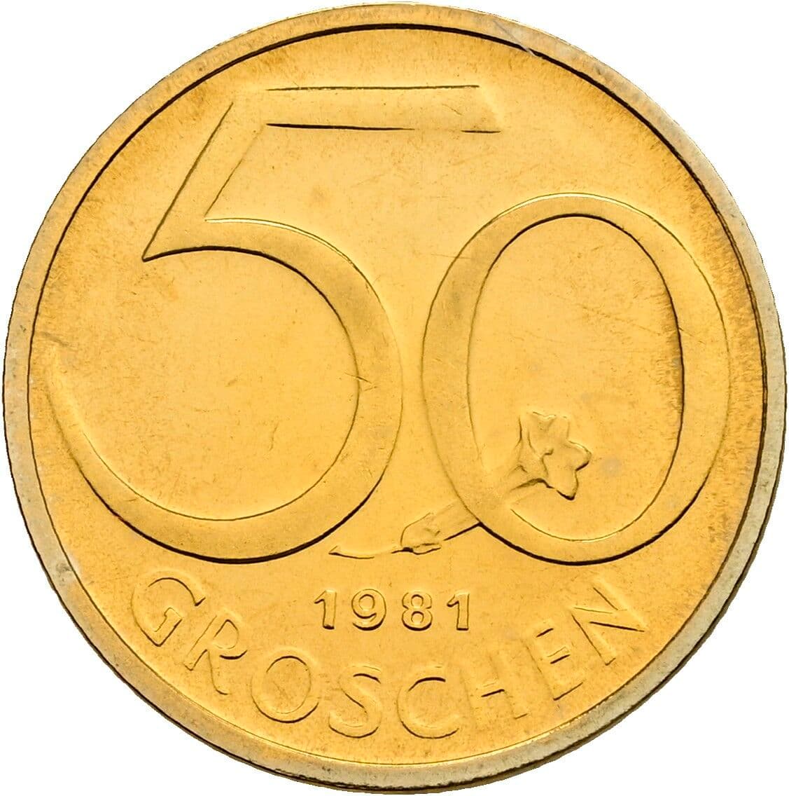 50 Groschen 1981 – Vorderseite