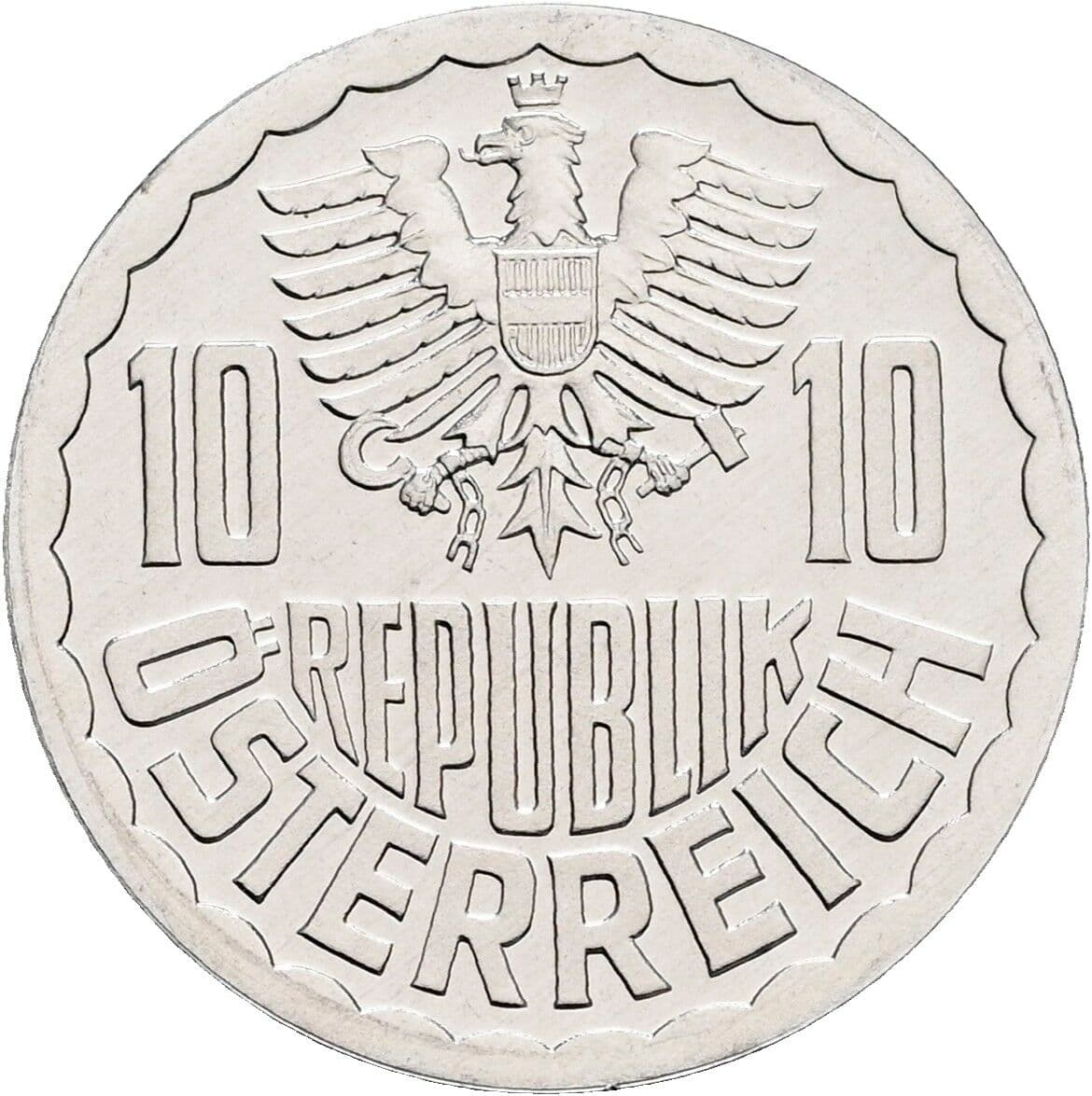 10 Groschen 1989 – Rückseite