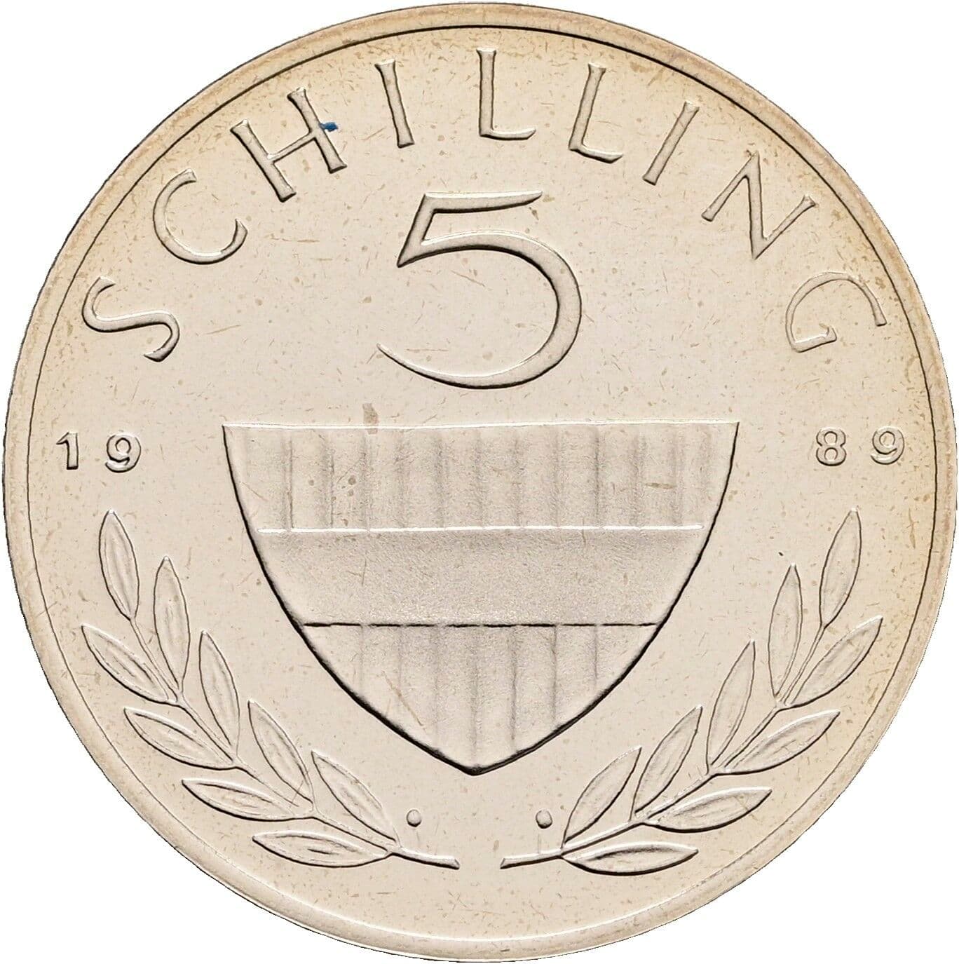 5 Schilling 1989 – Vorderseite