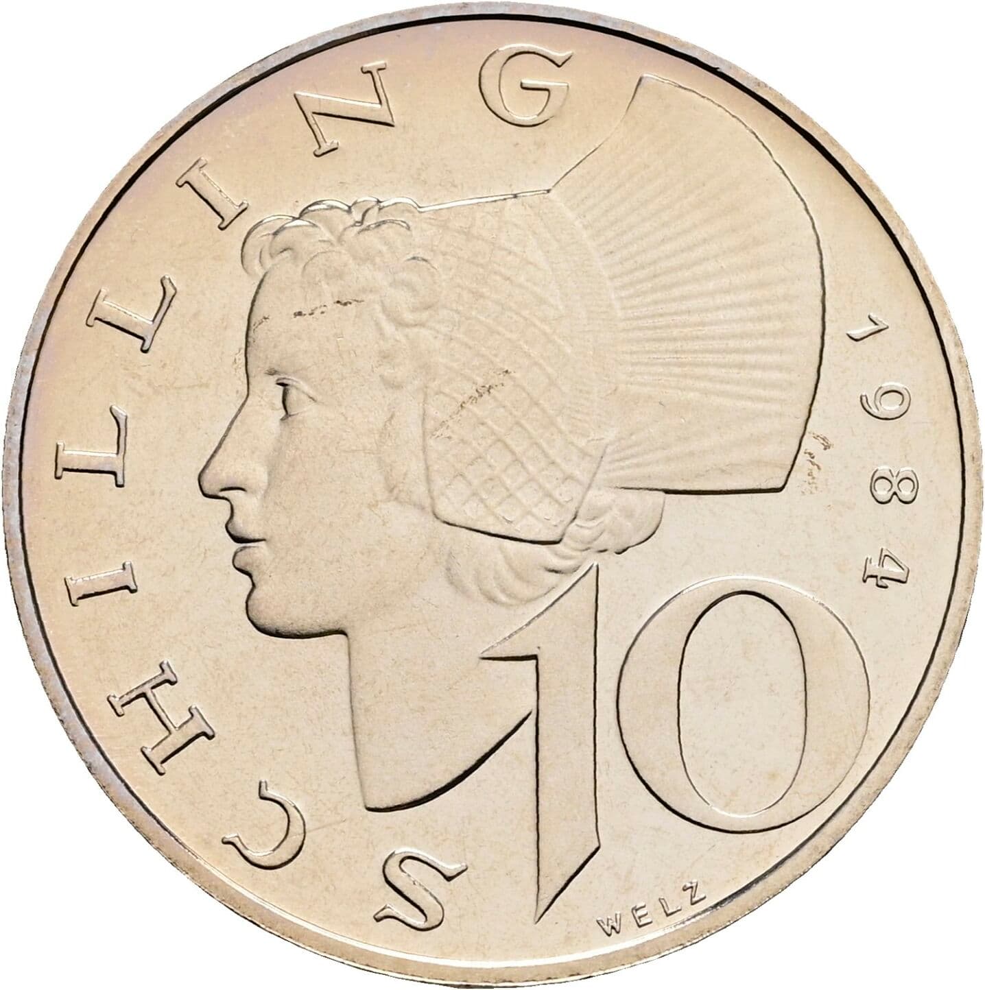 10 Schilling 1984 – Vorderseite