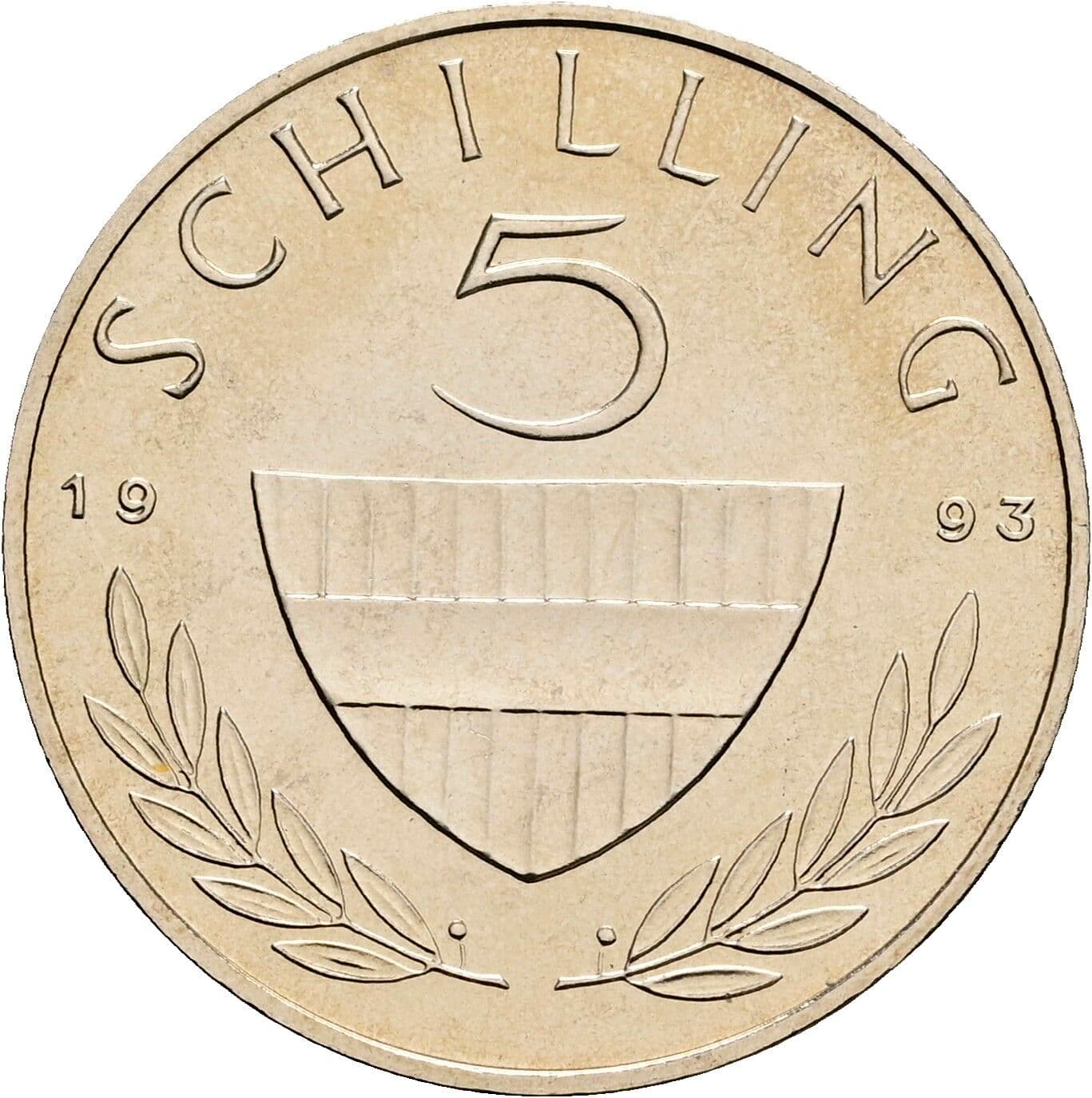 5 Schilling 1993 – Vorderseite